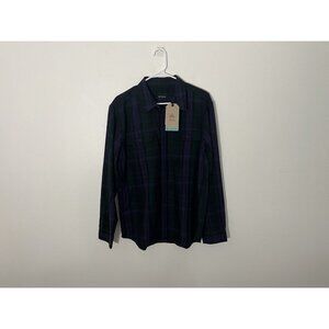 NWT Prana Men’s Edgewater Long Sleeve Shirt In Batik Size Medium Purple Green